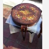 میز عسلی کمجا گرد مدل معرق سه عددی