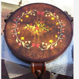 میز عسلی کمجا گرد مدل معرق سه عددی