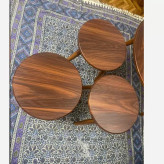 جلو مبلی گرد همراه سه عسلی گرد