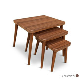 میز عسلی مستطیل سه عددی کمجا