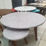 میز جلو مبلی و میز عسلی گرد - سری چهار عددی